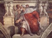 Michelangelo Buonarroti Die Erschaffung der Eva oil on canvas